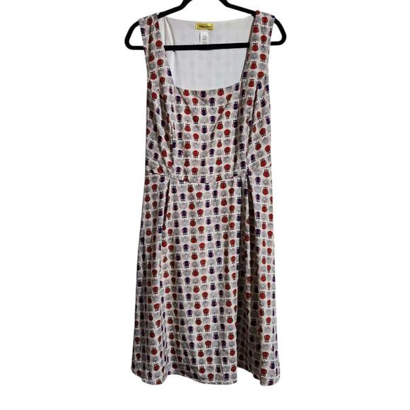 Yellow Star ModCloth Sleeveless Owl Print Dress Plus Size 2XL Quirky Retro Pinup - Picture 1 of 8